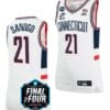 Adama Sanogo Jersey UConn Huskies 2023 NCAA National Championship March Madness White #21 6 Adama Sanogo Jersey UConn Huskies 2023 NCAA National Championship March Madness White #21