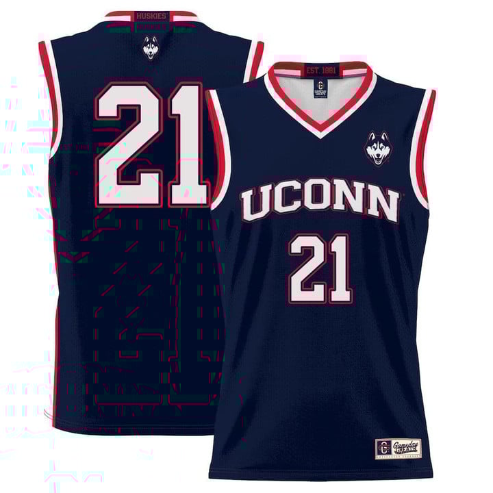 Adama Sanogo Jersey UConn Huskies College Basketball No Name Navy #21 1 Adama Sanogo Jersey UConn Huskies College Basketball No Name Navy #21