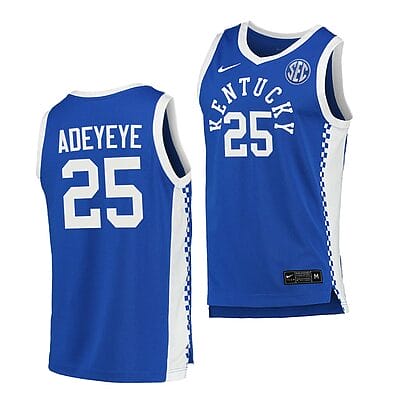 Adebola Adeyeye Jersey Kentucky Wildcats College Basketball NCAA eligibility Jersey 2023 WNBA Draft Blue #25 6 Adebola Adeyeye Jersey Kentucky Wildcats College Basketball NCAA eligibility Jersey 2023 WNBA Draft Blue #251