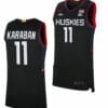 Alex Karaban Jersey UConn Huskies College Basketball Limited Black #11