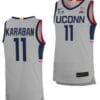 Alex Karaban Jersey UConn Huskies College Basketball Limited Gray #11 9 Alex Karaban Jersey UConn Huskies College Basketball Limited Gray #11
