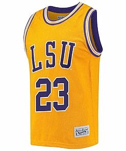 Amani Bartlett Jersey LSU Tigers Basketball 2023 NCAA College Retro Gold 231 1