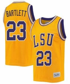 Amani Bartlett Jersey LSU Tigers Basketball 2023 NCAA College Retro Gold #23