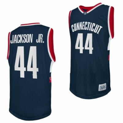 Andre Jackson Jersey UConn Huskies College Basketball Navy Retro #44 12 Andre Jackson Jersey UConn Huskies College Basketball Navy Retro #44