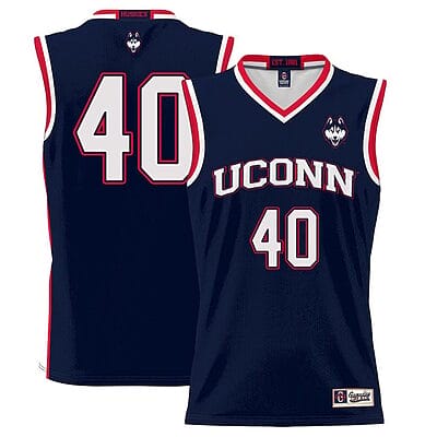 Andre Johnson Jr Jersey UConn Huskies College Basketball No Name Navy #40