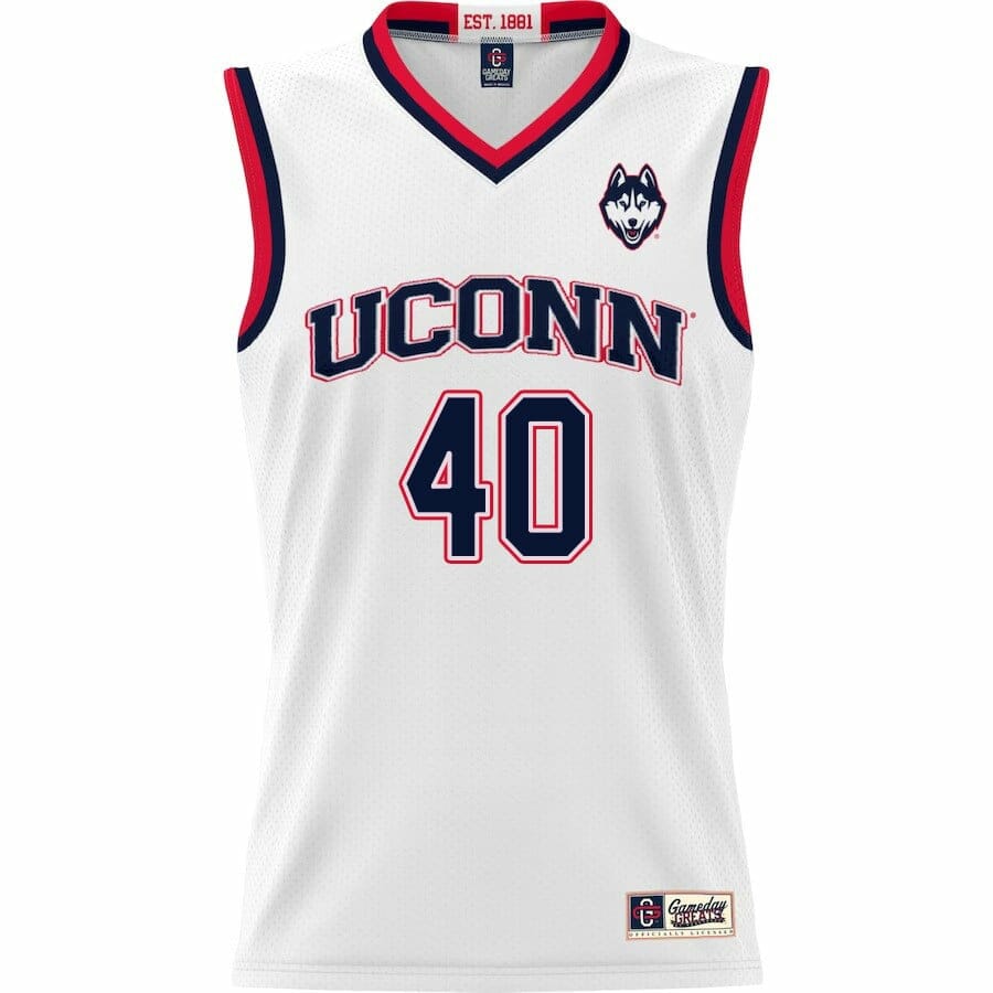 Andre Johnson Jr Jersey UConn Huskies College Basketball White #40 4 Andre Johnson Jr Jersey UConn Huskies College Basketball White #40 - Image 4