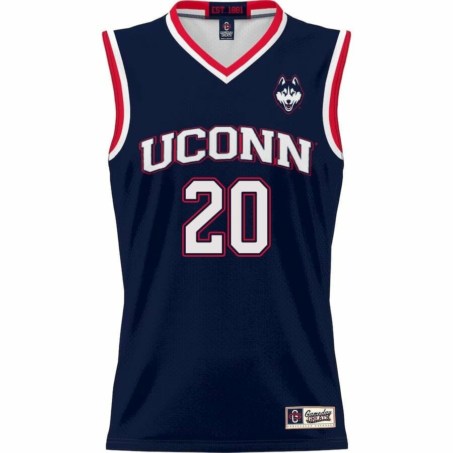 Andrew Hurley Jersey UConn Huskies College Basketball No Name Navy #20 4 Andrew Hurley Jersey UConn Huskies College Basketball No Name Navy #20 - Image 4