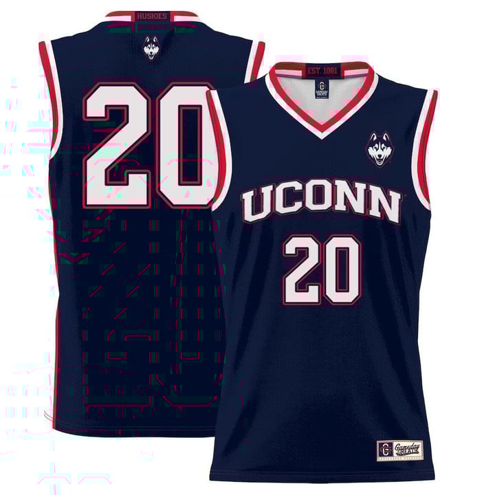 Andrew Hurley Jersey UConn Huskies College Basketball No Name Navy #20 1 Andrew Hurley Jersey UConn Huskies College Basketball No Name Navy #20