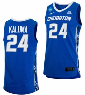 Arthur Kaluma Jersey Creighton Bluejays College Basketball 2023 NCAA March Madness Blue #24