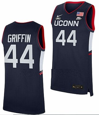 Aubrey Griffin Jersey UConn Huskies College Basketball Navy Replica #44 12 Aubrey Griffin Jersey UConn Huskies College Basketball Navy Replica #44