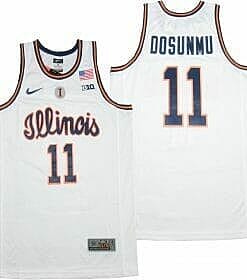 Ayo Dosunmu Jersey Illinois Fighting Illini NCAA Basketball White #11