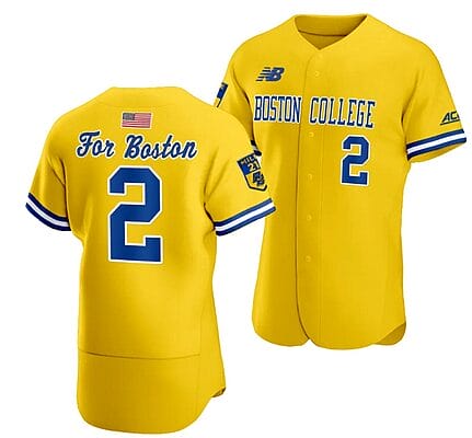 Boston College Eagles Baseball Jersey Boston Strong 10th anniversary Gold 2023 #2