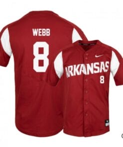 Braydon Webb Jersey Arkansas Razorbacks Baseball NCAA College Alumni Elite Red #8