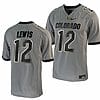 Brendon Lewis Jersey Colorado Buffaloes College Football Untouchable Game Grey #12