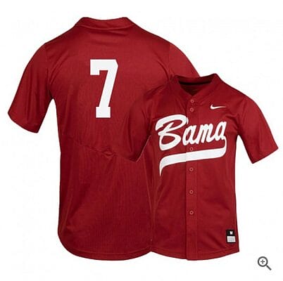 Brett Auerbach Jersey Alabama Crimson Tide Baseball NCAA College Alumni Red #7