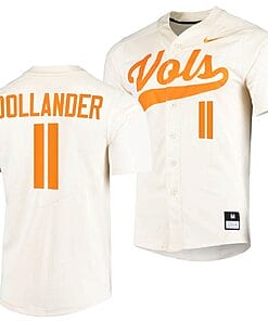 Chase Dollander Jersey Tennessee Volunteers Baseball NCAA College 2023 MLB Draft Top prospects White #11