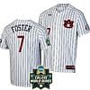 Cole Foster Jersey Auburn Tigers Baseball NCAA College 2022 World Series Stripes White #7