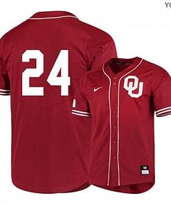 Cade Cavalli Jersey Oklahoma Sooners Baseball NCAA College Red Elite Alumni #24