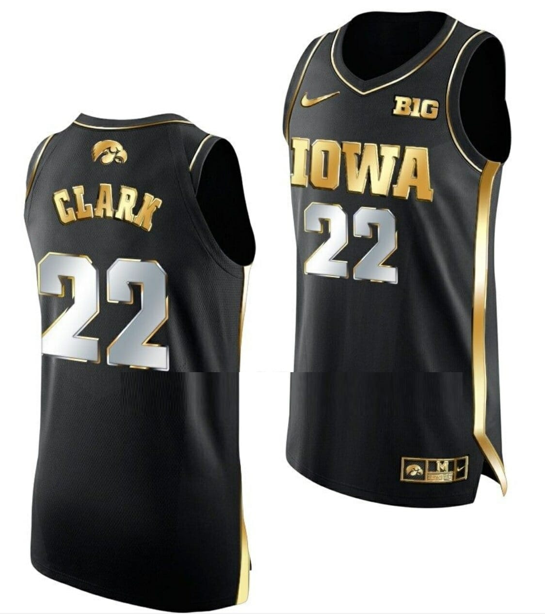 Caitlin Clark Jersey Iowa Hawkeyes College Basketball Black Golden Edition #22 1 Caitlin Clark Jersey Iowa Hawkeyes College Basketball Black Golden Edition #22