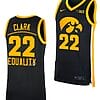 Caitlin Clark Jersey Iowa Hawkeyes College Basketball Equality Black #22 7 Caitlin Clark Jersey Iowa Hawkeyes College Basketball Equality Black #22