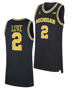 Caleb Love Jersey Michigan Wolverines College Basketball Replica Jersey Navy #2