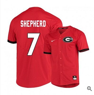 Cam Shepherd Jersey Georgia Bulldogs Baseball NCAA College Red Elite Alumni #7 6 Cam Shepherd Jersey Georgia Bulldogs Baseball NCAA College Red Elite Alumni #7
