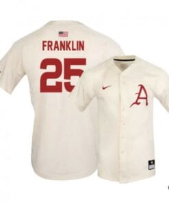 Christian Franklin Jersey Arkansas Razorbacks Baseball NCAA College Alumni Elite White #25