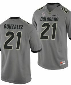 Christian Gonzalez Jersey Colorado Buffaloes College Football Game Gray #21