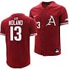 Connor Noland Jersey Arkansas Razorbacks College Baseball Cardinal #13