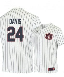 Conor Davis Jersey Auburn Tigers Baseball NCAA College White Blue Alumni #24
