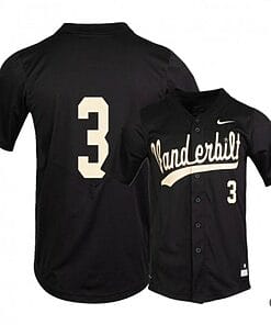 Cooper Davis Jersey Vanderbilt Commodores Baseball NCAA College Black Alumni #3