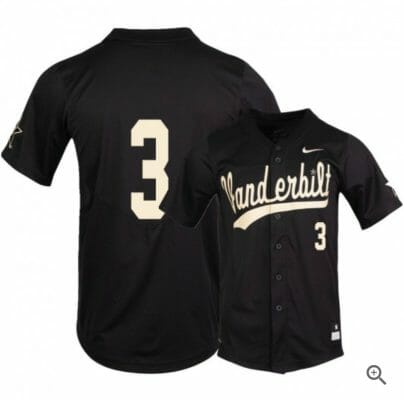 Cooper Davis Jersey Vanderbilt Commodores Baseball NCAA College Black Alumni #3