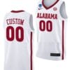 Custom Alabama Jersey 2023 NCAA March Madness College Basketball White 2 Custom Alabama Jersey 2023 NCAA March Madness College Basketball White