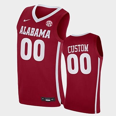 Custom Alabama Jersey Name, Number Crimson Tide College Basketball Red 6 Custom Alabama Jersey Name, Number Crimson Tide College Basketball Red
