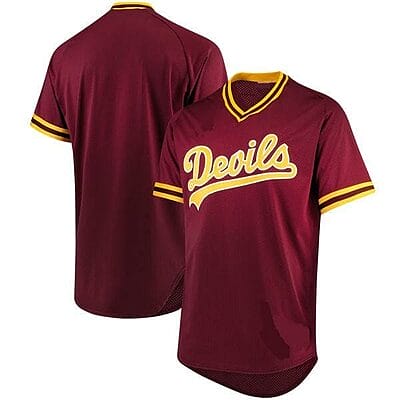 Custom Arizona State Baseball Jersey Name, Number College Red 6 Custom Arizona State Baseball Jersey Name, Number College Red