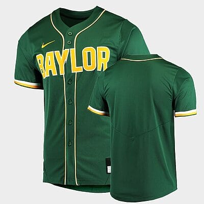 Custom Baylor Bears Baseball Jersey Name, Number College Green 6 Custom Baylor Bears Baseball Jersey Name, Number College Green