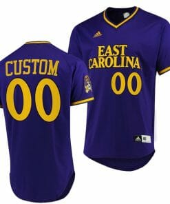 Custom ECU Pirates Baseball Jersey Name and Number NCAA College Purple