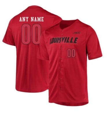 Custom Louisville Cardinals Baseball Jersey Name and Number College Red ACC 6 Custom Louisville Cardinals Baseball Jersey Name and Number College Red ACC