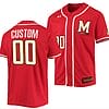 Custom Maryland Terrapins Baseball Jersey Name and Number NCAA College Red 2 Custom Maryland Terrapins Baseball Jersey Name and Number NCAA College Red