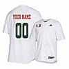 Custom Miami Hurricanes Baseball Jersey Name, Number College White