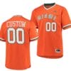 Custom Miami Hurricanes Baseball Jersey Name and Number NCAA College Orange Primegreen