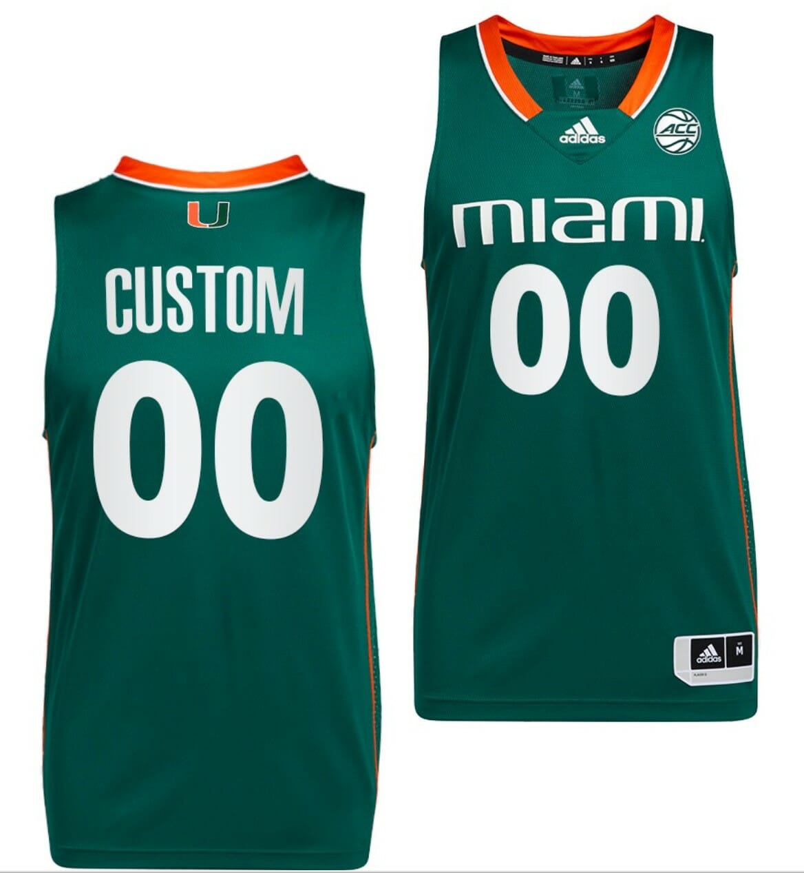 Custom Miami Hurricanes Jersey College Basketball ACC Green 1 Custom Miami Hurricanes Jersey College Basketball ACC Green