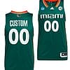 Custom Miami Hurricanes Jersey College Basketball March Madness Green 2 Custom Miami Hurricanes Jersey College Basketball March Madness Green