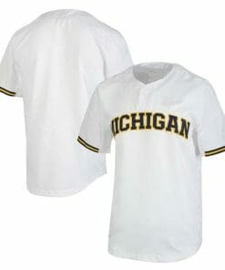 Custom Michigan Wolverines Baseball Jersey Name, Number College White
