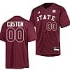 Custom Mississippi State Bulldogs Baseball Jersey Name and Number NCAA College Maroon