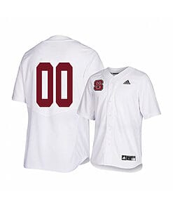 Custom NC State Wolfpack Baseball Jersey Name, Number College White