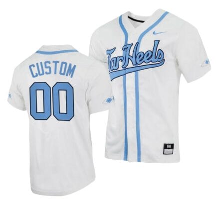 Custom North Carolina Jersey Tar Heels Name and Number NCAA College White