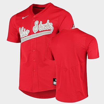 Custom Ohio State Baseball Jersey Name, Number Buckeyes College Red