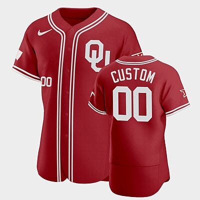 Custom Oklahoma Sooners Baseball Jersey Name, Number College Red Vapor Prime 6 Custom Oklahoma Sooners Baseball Jersey Name, Number College Red Vapor Prime