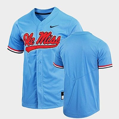 Custom Ole Miss Baseball Jersey Name, Number Rebels College Blue Elite 6 Custom Ole Miss Baseball Jersey Name, Number Rebels College Blue Elite